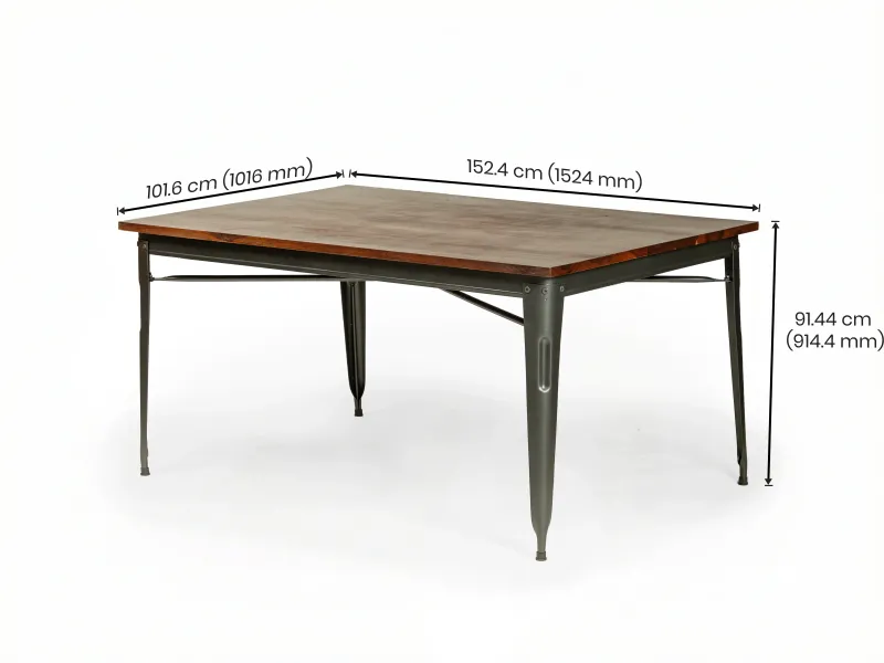 Daisy 6 Seater Dining Set in Dark Grey Color